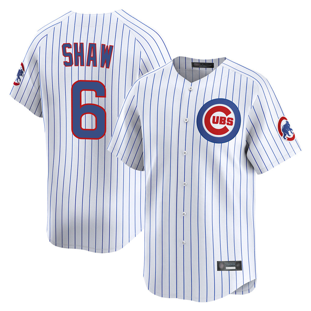 Tlead C.Cubs #6 Matt Shaw Player White Limited Home Game Stitched Jerseys