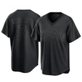 Tlead C.Cubs #7 Dansby Swanson Player Black T-shirt Home Game Stitched Jerseys