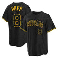 Tlead C.Cubs #8 Ian Happ Player Black Snake Skin City Game Stitched Jerseys