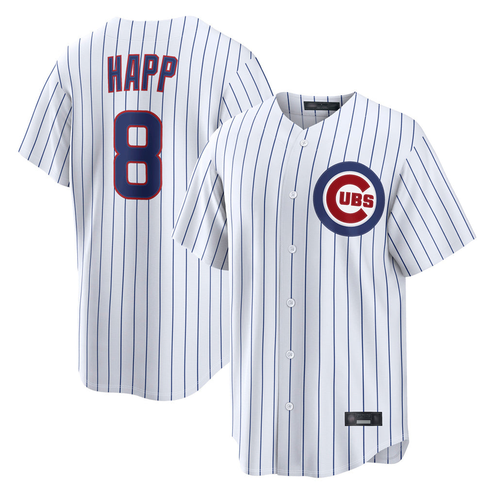 Tlead C.Cubs #8 Ian Happ Player White Limited Home Game Stitched Jerseys