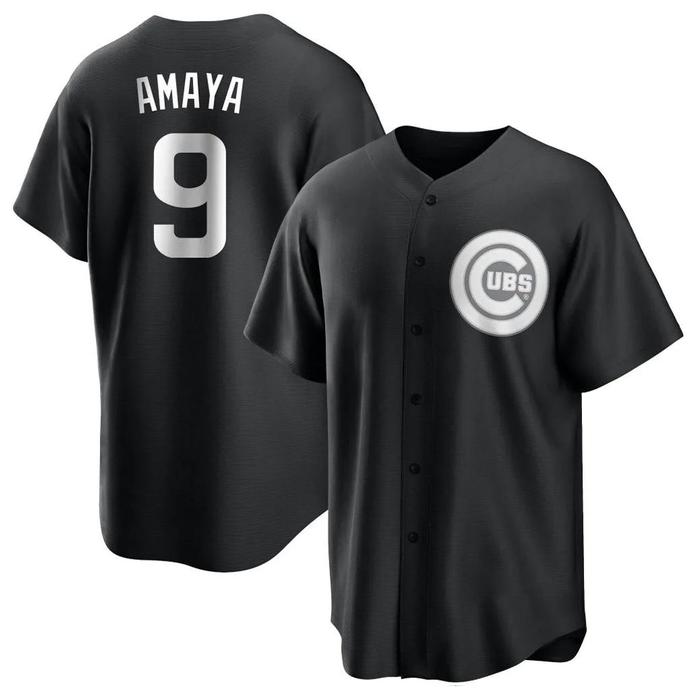 Tlead C.Cubs #9 Miguel Amaya Player Black Game Stitched Jerseys