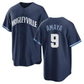 Tlead C.Cubs #9 Miguel Amaya Player Navy City Connect Home Game Stitched Jerseys