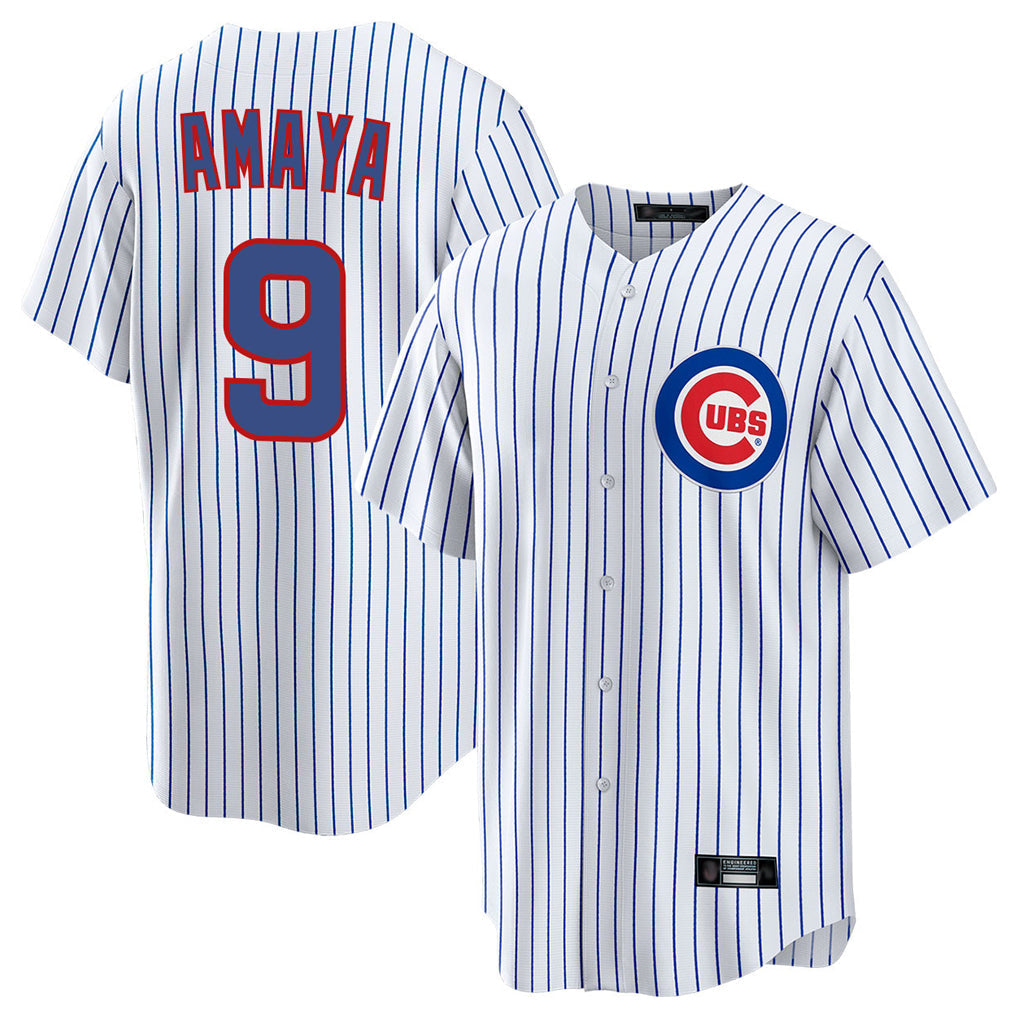 Tlead C.Cubs #9 Miguel Amaya Player White Game Home Stitched Jerseys