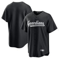 Tlead C.Guardians Black Home Game Blank Player Stitched Jerseys