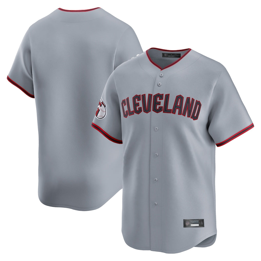 Tlead C.Guardians Gray Road Limited Home Game Blank Player Stitched Jerseys