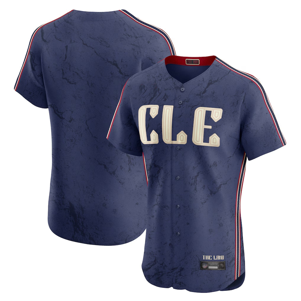 Tlead C.Guardians Navy City Connect Limited Elite Home Blank Player Stitched Jerseys