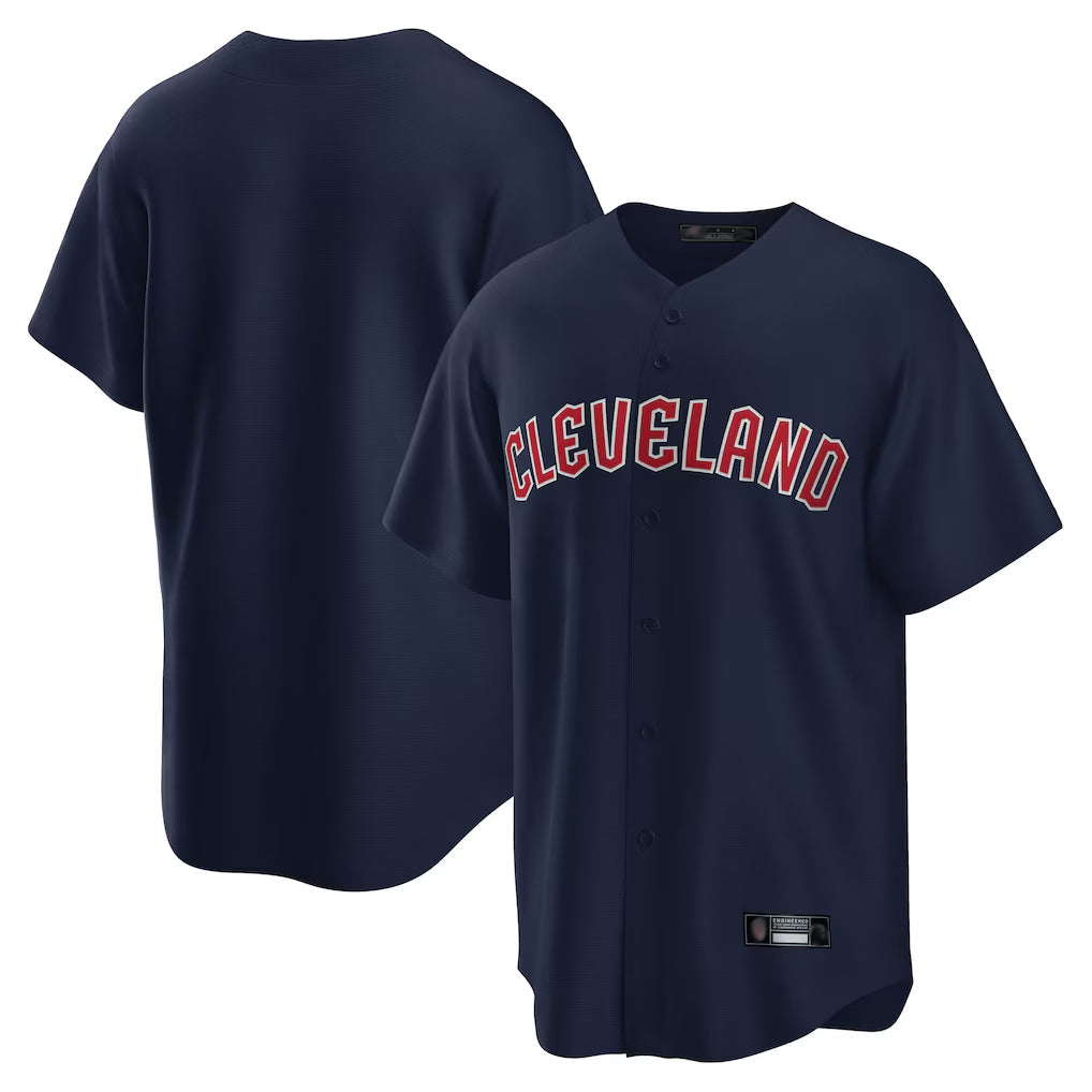 Tlead C.Guardians Navy Game Home Blank Player Stitched Jerseys