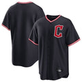 Tlead C.Guardians Navy Home Game Blank Player Stitched Jerseys