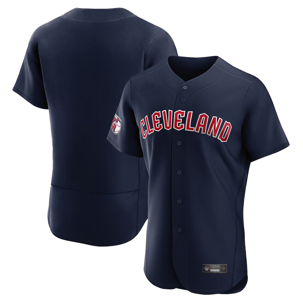 Tlead C.Guardians Navy Limited Elite Home Game Blank Player Stitched Jerseys