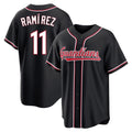 Tlead C.Guardians #11 Jose Ramirez Player Black Fashion Out Home Game Stitched Jerseys