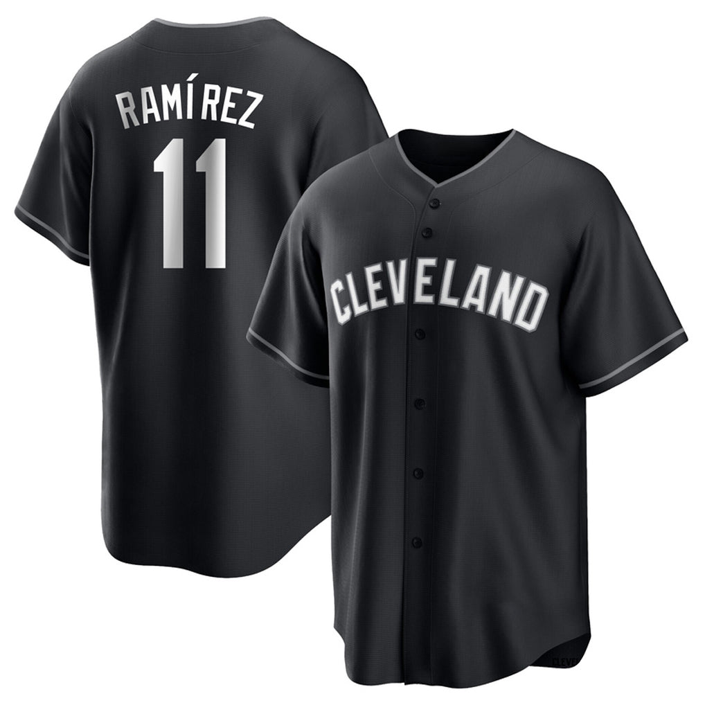 Tlead C.Guardians #11 Jose Ramirez Player Black Home Game Stitched Jerseys