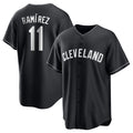 Tlead C.Guardians #11 Jose Ramirez Player Black Home Game Stitched Jerseys