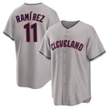 Tlead C.Guardians #11 Jose Ramirez Player Gray Game Home Stitched Jerseys