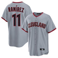 Tlead C.Guardians #11 Jose Ramirez Player Gray Home Game Stitched Jerseys