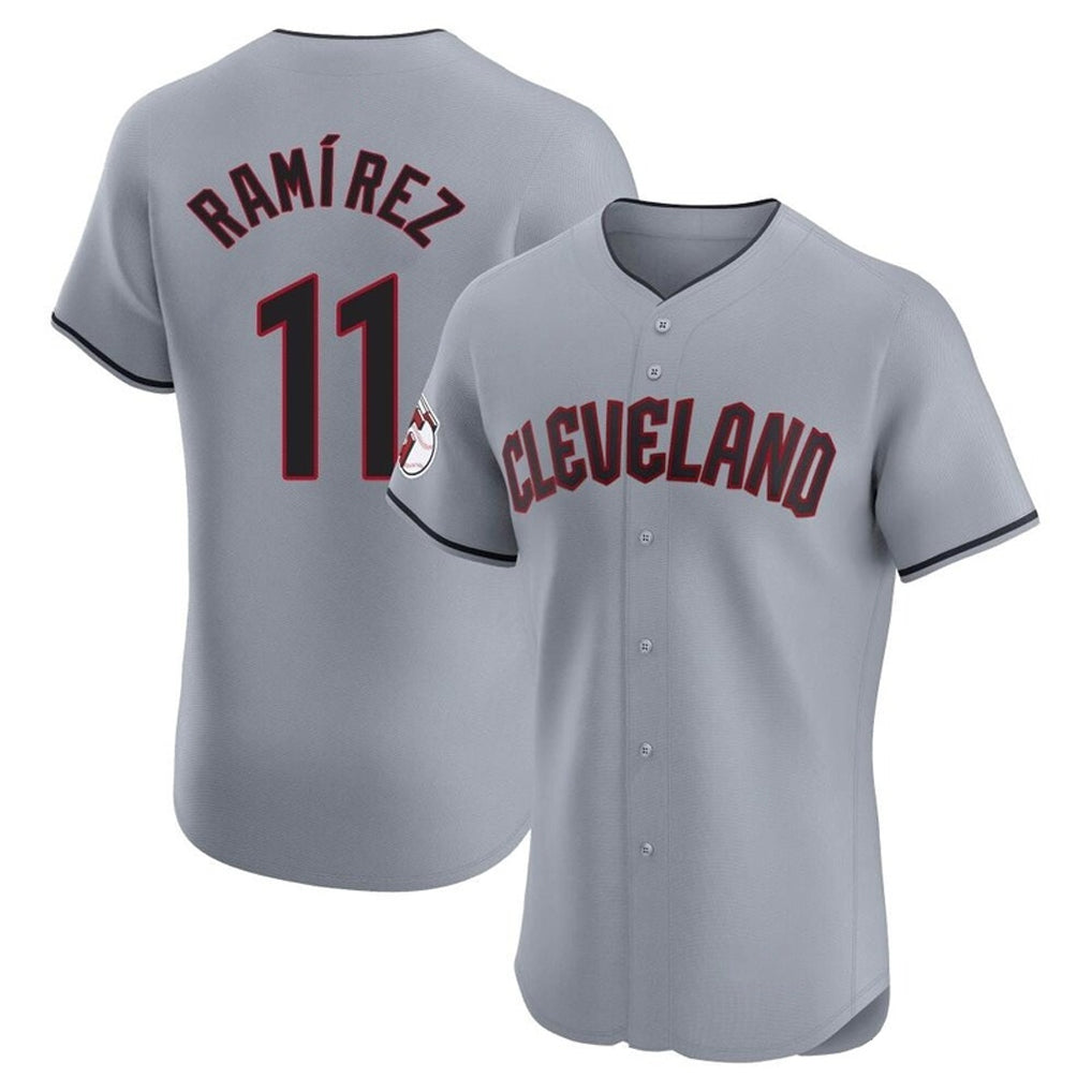Tlead C.Guardians #11 Jose Ramirez Player Gray Road Limited Elite Home Stitched Jerseys