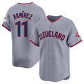 Tlead C.Guardians #11 Jose Ramirez Player Gray Road Limited Home Game Stitched Jerseys