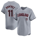 Tlead C.Guardians #11 Jose Ramirez Player Gray Road Limited Home Stitched Jerseys