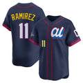 Tlead C.Guardians #11 Jose Ramirez Player Navy American League All-Star Edition Limited Home Stitched Jerseys