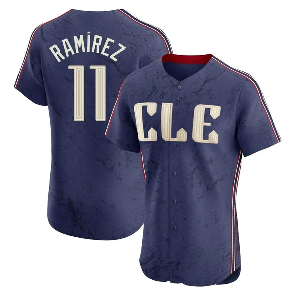 Tlead C.Guardians #11 Jose Ramirez Player Navy City Connect Limited Elite Home Stitched Jerseys