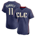 Tlead C.Guardians #11 Jose Ramirez Player Navy City Connect Limited Elite Home Stitched Jerseys