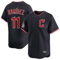 Tlead C.Guardians #11 Jose Ramirez Player Navy Limited Home Stitched Jerseys