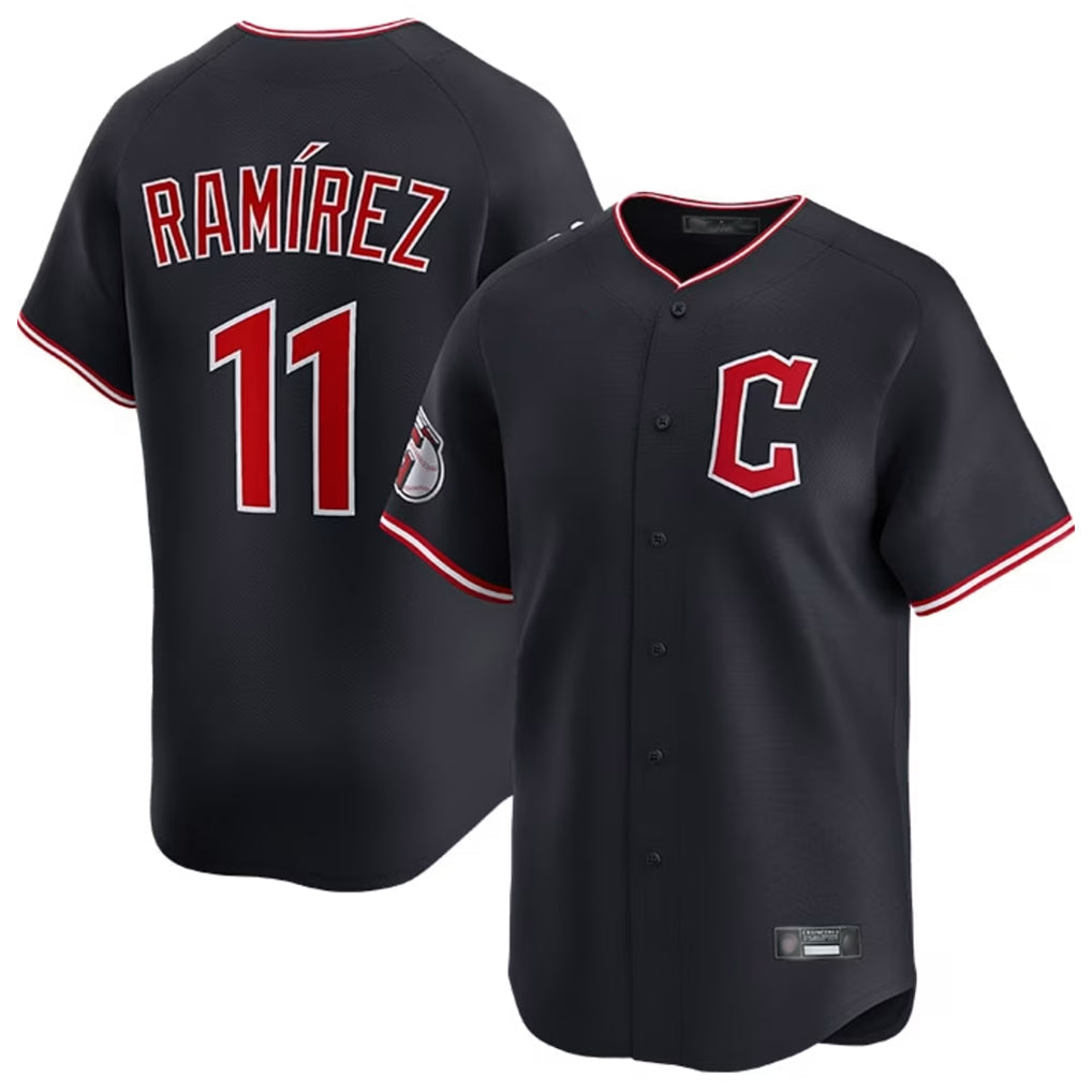 Tlead C.Guardians #11 Jose Ramirez Player Navy Limited Home Stitched Jerseys