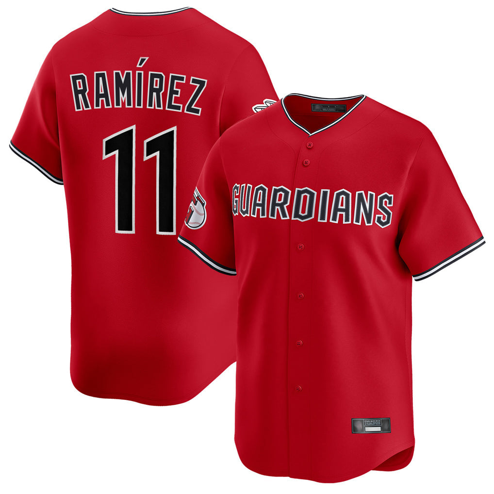 Tlead C.Guardians #11 Jose Ramirez Player Red Limited Home Stitched Jerseys