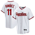 Tlead C.Guardians #11 Jose Ramirez Player White Game Home Stitched Jerseys