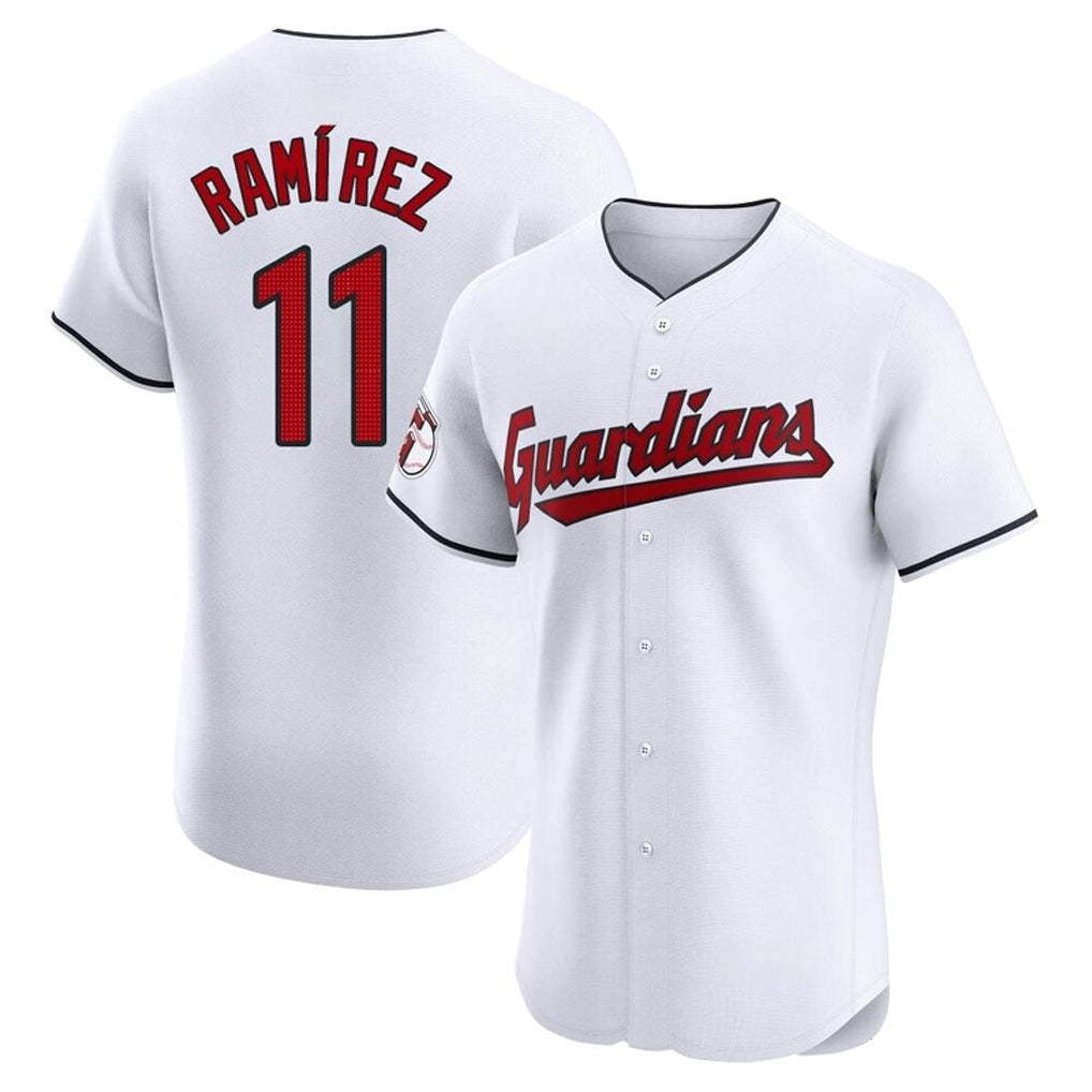 Tlead C.Guardians #11 Jose Ramirez Player White Limited Elite Home Stitched Jerseys