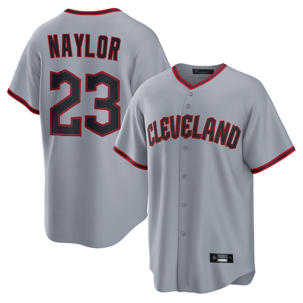Tlead C.Guardians #23 Bo Naylor Player Gray Home Game Stitched Jerseys