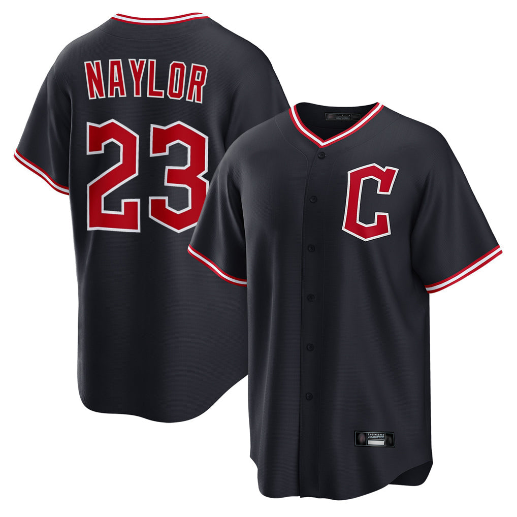 Tlead C.Guardians #23 Bo Naylor Player Navy Home Game Stitched Jerseys