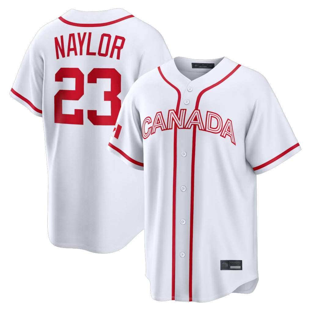 Tlead C.Guardians #23 Bo Naylor Player White World Classic Home Game Stitched Jerseys