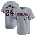 Tlead C.Guardians #24 Triston McKenzie Player Gray Road Limited Home Stitched Jerseys