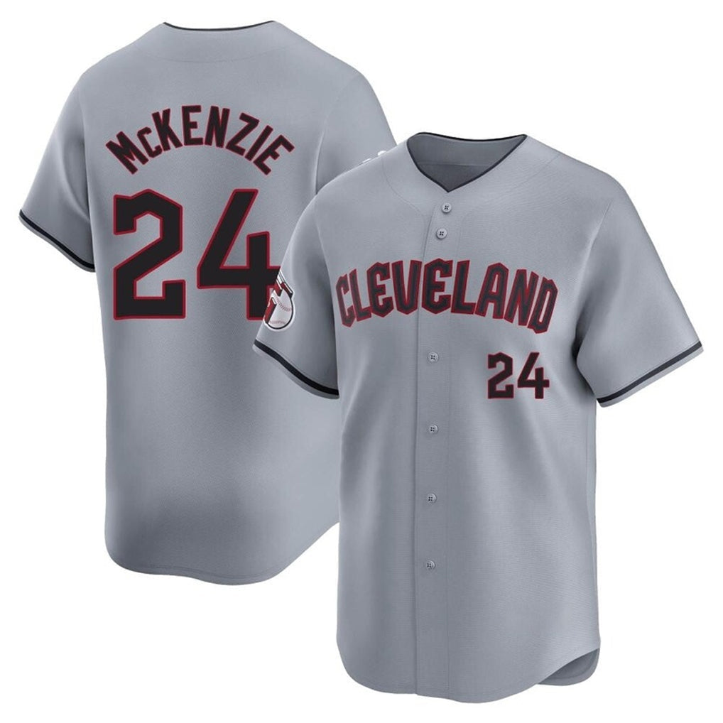 Tlead C.Guardians #24 Triston McKenzie Player Gray Road Limited Home Stitched Jerseys