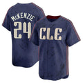 Tlead C.Guardians #24 Triston McKenzie Player Navy City Connect Limited Home Stitched Jerseys