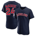 Tlead C.Guardians #24 Triston McKenzie Player Navy Limited Elite Home Stitched Jerseys