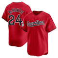 Tlead C.Guardians #24 Triston McKenzie Player Red Limited Home Stitched Jerseys