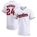 Tlead C.Guardians #24 Triston McKenzie Player White Limited Elite Home Stitched Jerseys