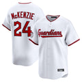 Tlead C.Guardians #24 Triston McKenzie Player White Limited Home Game Stitched Jerseys