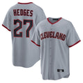 Tlead C.Guardians #27 Austin Hedges Player Gray Home Game Stitched Jerseys