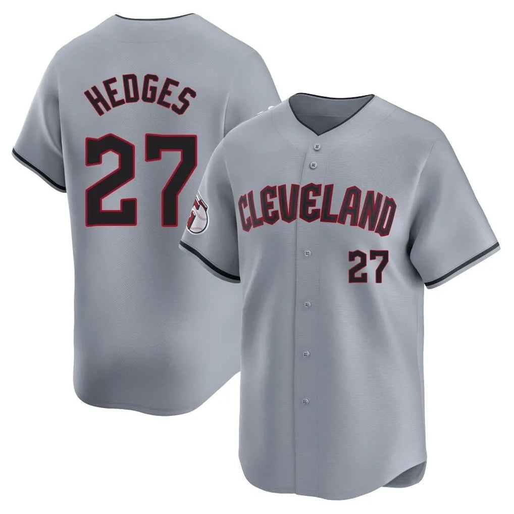 Tlead C.Guardians #27 Austin Hedges Player Gray Road Limited Home Stitched Jerseys