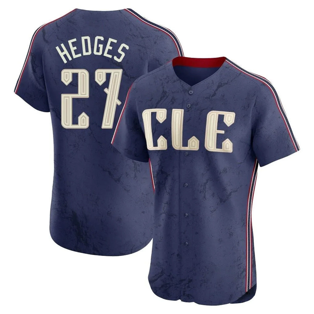 Tlead C.Guardians #27 Austin Hedges Player Navy City Connect Limited Elite Home Stitched Jerseys