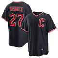 Tlead C.Guardians #27 Austin Hedges Player Navy Game Home Stitched Jerseys