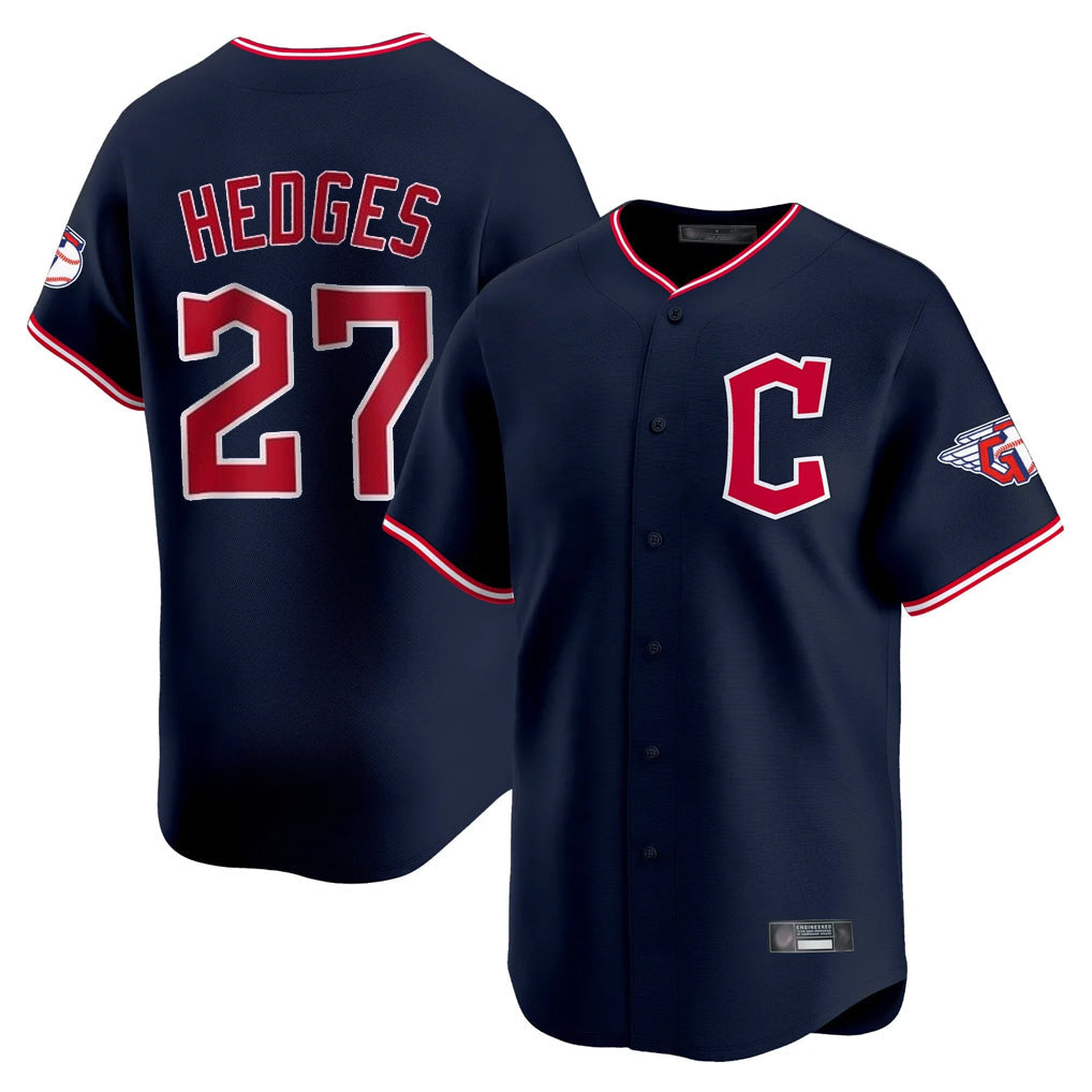 Tlead C.Guardians #27 Austin Hedges Player Navy Limited Home Stitched Jerseys