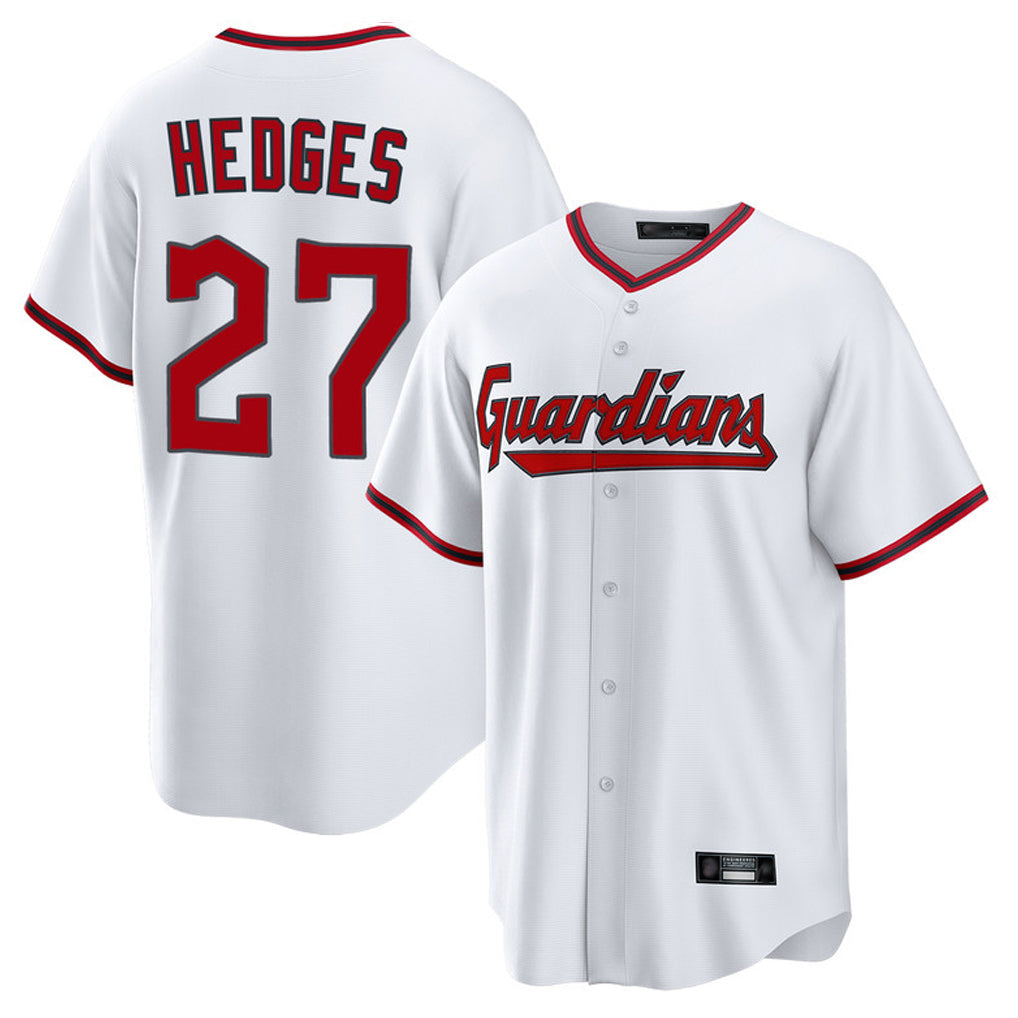 Tlead C.Guardians #27 Austin Hedges Player White Game Home Stitched Jerseys