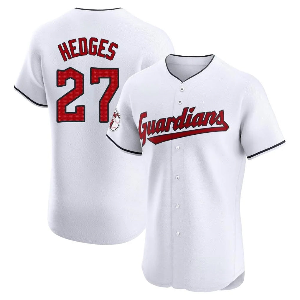 Tlead C.Guardians #27 Austin Hedges Player White Limited Elite Home Stitched Jerseys