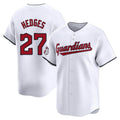 Tlead C.Guardians #27 Austin Hedges Player White Limited Home Stitched Jerseys