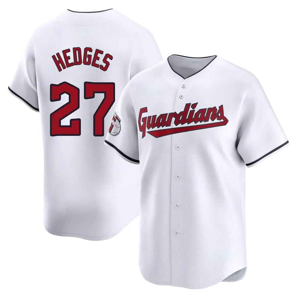 Tlead C.Guardians #27 Austin Hedges Player White Limited Home Stitched Jerseys