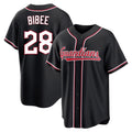 Tlead C.Guardians #28 Tanner Bibee Player Black Fashion Out Home Game Stitched Jerseys