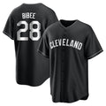 Tlead C.Guardians #28 Tanner Bibee Player Black Home Game Stitched Jerseys